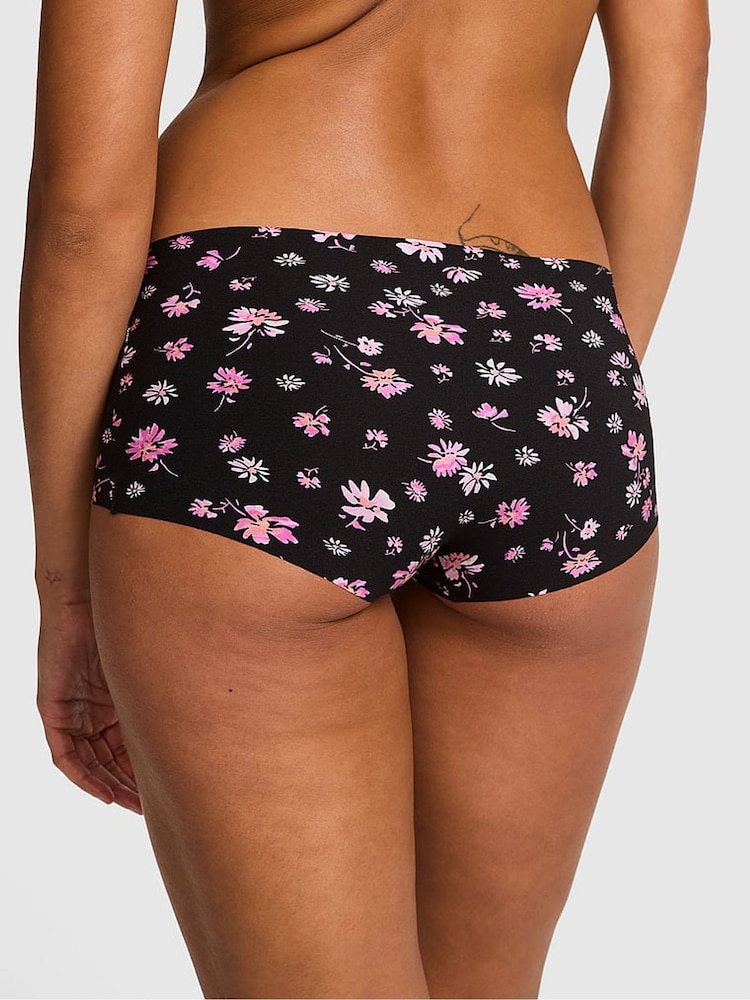 Victoria's Secret PINK Black Floral Short Knickers - Image 2 of 3