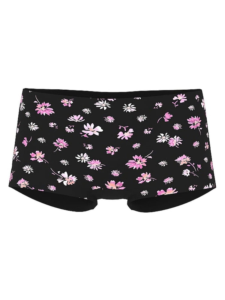 Victoria's Secret PINK Black Floral Short Knickers - Image 3 of 3