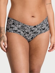 Victoria's Secret Black Sketch Floral Cheeky Knickers - Image 1 of 3