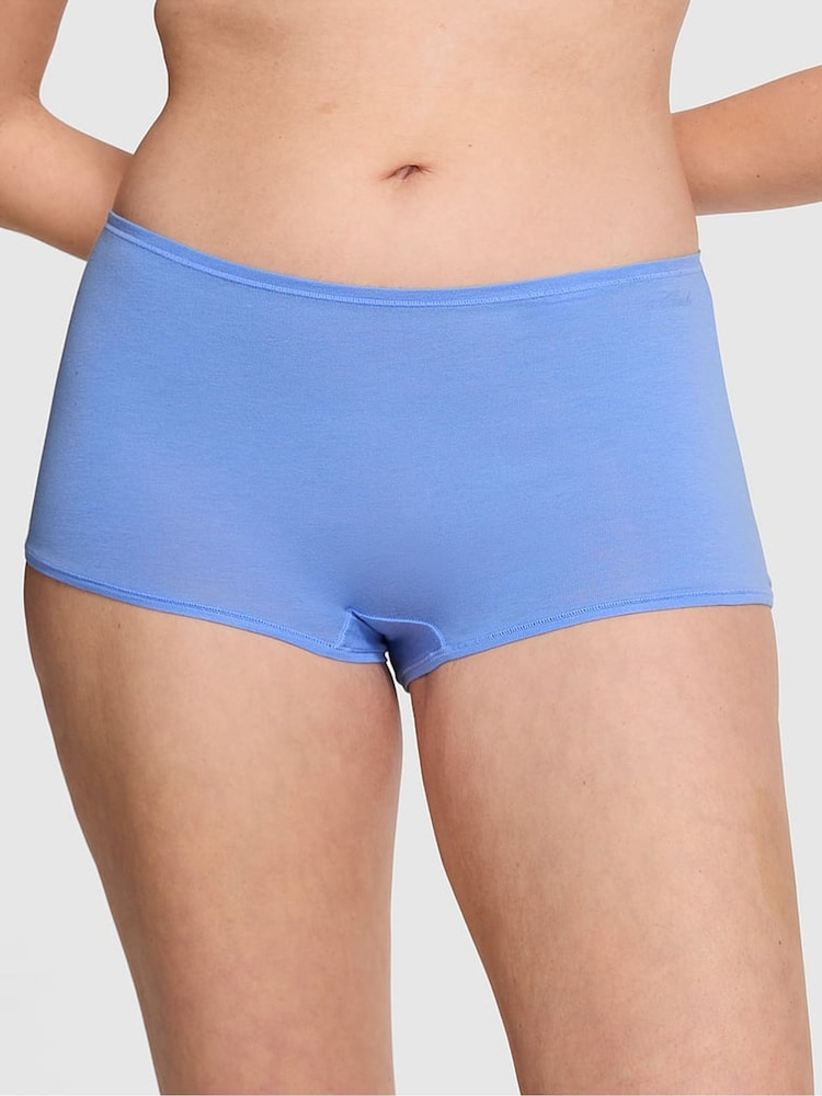 Victoria's Secret PINK Seascape Blue Cotton Boyshort Knickers - Image 1 of 2