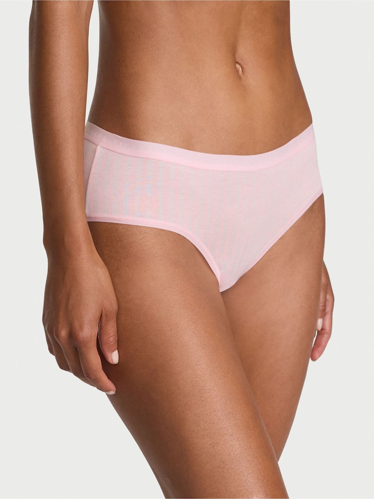 Victoria's Secret Pretty Blossom Lock Up Pink Stripe Hipster Knickers - Image 1 of 3