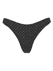 Victoria's Secret PINK Black Dog Print Thong Cotton Knickers - Image 3 of 3