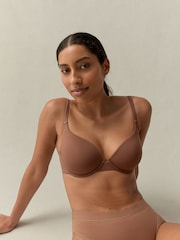self. Mocha Nude T Shirt Bra - Image 2 of 10