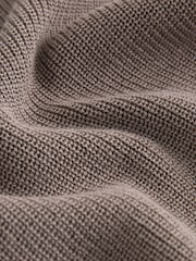 Marron mink - Polo tricoté à manches longues et à fermeture éclair (3mths-7yrs) - Image 7 de 8