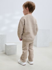 Neutral Knitted NYC Varsity Jumper and Joggers Set (3mths-7yrs) - Image 2 of 9