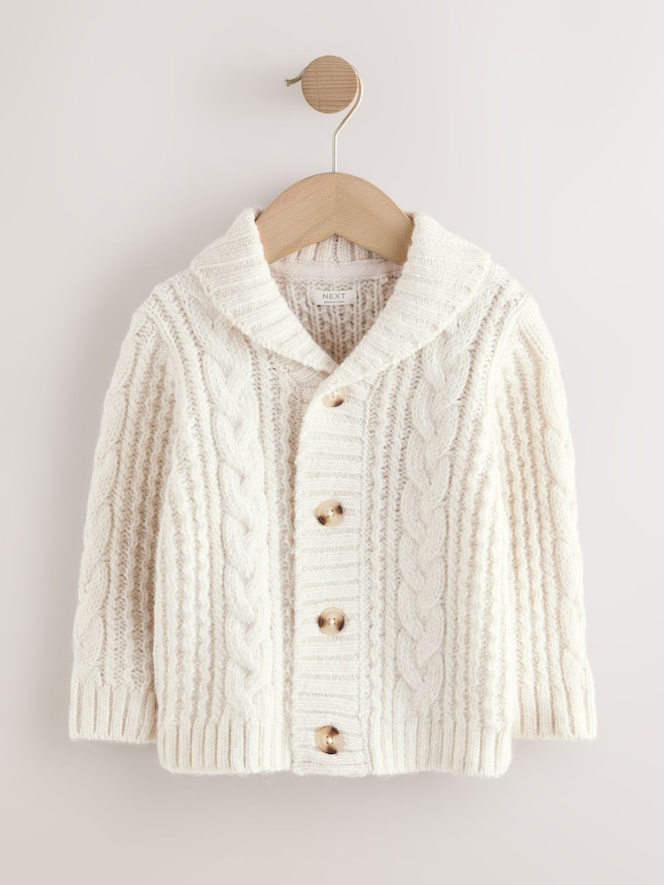 Cream Character Cardigan (3mths-7yrs) - Image 1 of 4 Cream Character Cardigan (3mths-7yrs) - Image 1 of 4