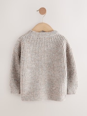 Neutral Knitted Crew Neck Jumper (3mths-7yrs) - Image 6 of 8