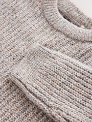 Neutral Knitted Crew Neck Jumper (3mths-7yrs) - Image 8 of 8