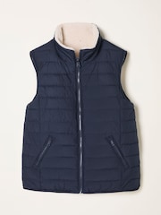 أزرق داكن - FatFace Reversible Gilet - صورة 6 من 7