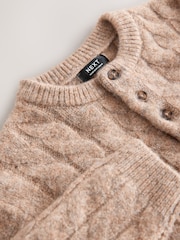 Neutral Knitted Henley Jumper (3mths-7yrs) - Image 4 of 4