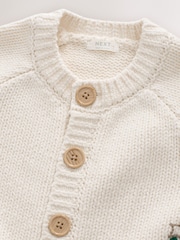 Cream Penguin Pattern Christmas Cardigan (3mths-7yrs) - Image 7 of 10