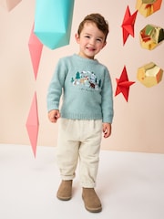 Azul mineral - Suéter navideño de punto (3 meses - 7 años) - Imagen 2 de 8