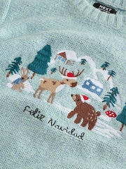 Azul mineral - Suéter navideño de punto (3 meses - 7 años) - Imagen 7 de 8