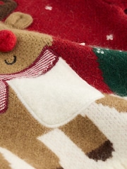 Bright Red Reindeer Knitted Christmas Jumper (3mths-7yrs) - Image 4 of 7