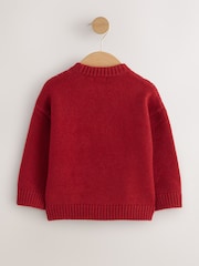 Bright Red Reindeer Knitted Christmas Jumper (3mths-7yrs) - Image 6 of 7