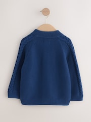 Navy Blue Pattern Christmas Cardigan (3mths-7yrs) - Image 6 of 9