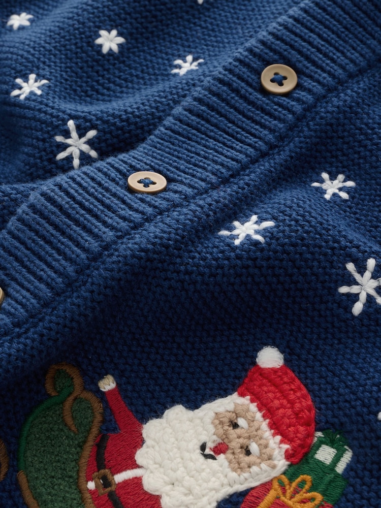 Cardigan Bleu Tricoté Pour Garçon Girandola - Taille 1 Mois - Neuf Avec étiquettes - Laine Et Acrylique