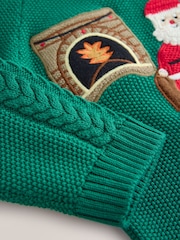 Green Santa Knitted Christmas Jumper (3mths-7yrs) - Image 7 of 7