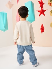 Crema - Suéter navideño de punto (3 meses - 7 años) - Imagen 3 de 8
