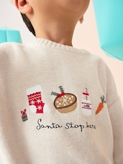 Crema - Suéter navideño de punto (3 meses - 7 años) - Imagen 4 de 8
