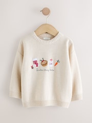 Crema - Suéter navideño de punto (3 meses - 7 años) - Imagen 5 de 8
