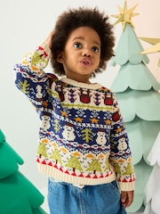 Multi Knitted Christmas Jumper (3mths-7yrs) - Image 1 of 8