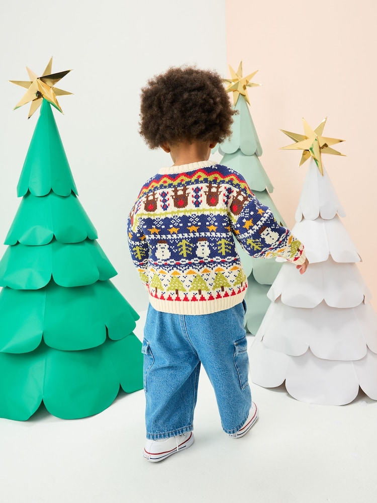Multi Knitted Christmas Jumper (3mths-7yrs) - Image 2 of 8