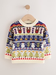 Multi Knitted Christmas Jumper (3mths-7yrs) - Image 5 of 8
