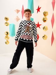 Navy/White Gingerbread Christmas Jumper (3-16yrs) - Image 2 of 8