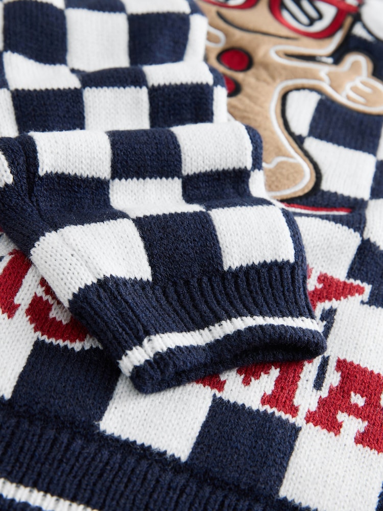 Navy/White Gingerbread Christmas Jumper (3-16yrs) - Image 8 of 8