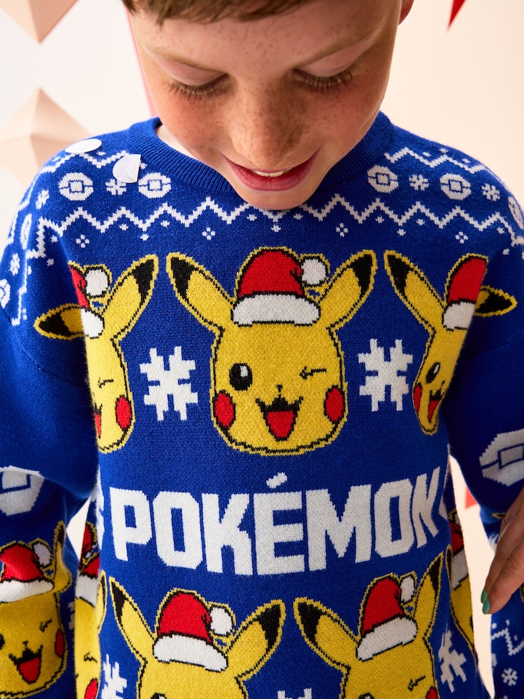 Bright Blue Pokémon Christmas Jumper (3-16yrs) - Image 4 of 4