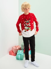 Red Reindeer Christmas Jumper (3-16yrs) - Image 3 of 8