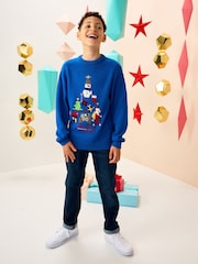 Cobalt Blue Gaming Christmas Jumper (3-16yrs) - Image 1 of 3