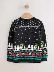 Black Minecraft Christmas Jumper (3-16yrs) - Image 2 of 4