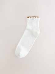 Bela/nevtralna - Double Layer Cropped Ankle Socks 4 Pack - Slika 5 iz 7