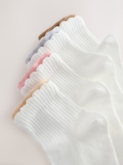 Bela/nevtralna - Double Layer Cropped Ankle Socks 4 Pack - Slika 6 iz 7
