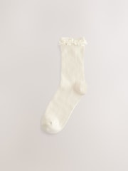Neutro/azul - Satin Frill Trim Ankle Socks 4 Pack - Imagen 2 de 7