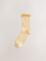 Neutro/azul - Satin Frill Trim Ankle Socks 4 Pack - Imagen 3 de 7