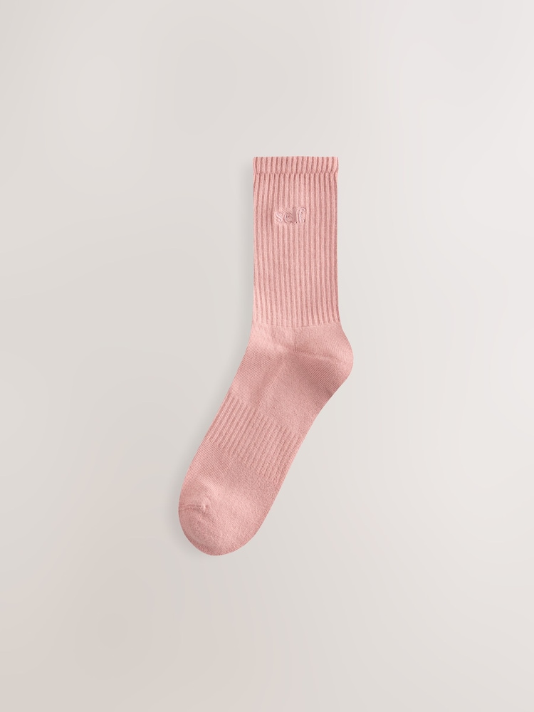 self. Mauve/Grey/Cream 3 Pack Cushion Sole Lounge Ankle Socks 3 Pack - Image 2 of 6