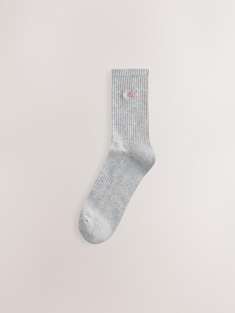self. Mauve/Grey/Cream 3 Pack Cushion Sole Lounge Ankle Socks 3 Pack - Image 4 of 6