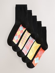 Argyle Footbed - حزمة من 5 جوارب بطول الكاحل بوسادة للقدم - صورة 1 من 7