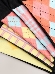 Argyle Footbed - حزمة من 5 جوارب بطول الكاحل بوسادة للقدم - صورة 6 من 7