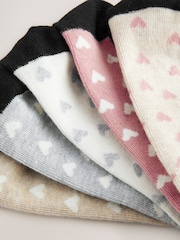 Pretty Hearts Footbed Ankle Socks 5 Pack - Image 8 of 8