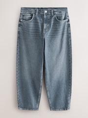 Blue Dark Steel Barrel Fit Vintage Wash Denim Jeans - Image 1 of 4