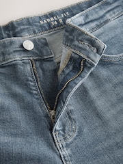 Blue Dark Steel Barrel Fit Vintage Wash Denim Jeans - Image 4 of 4