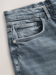Dunkelblau, Stahl - Barrel-Passform - Denim-Jeans mit Vintage-Waschung - Bild 8 von 9