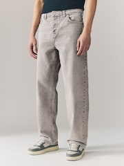 Grey Tint Relaxed Fit Vintage Wash Denim Jeans - Image 1 of 11
