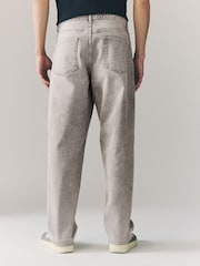 Grey Tint Relaxed Fit Vintage Wash Denim Jeans - Image 3 of 11