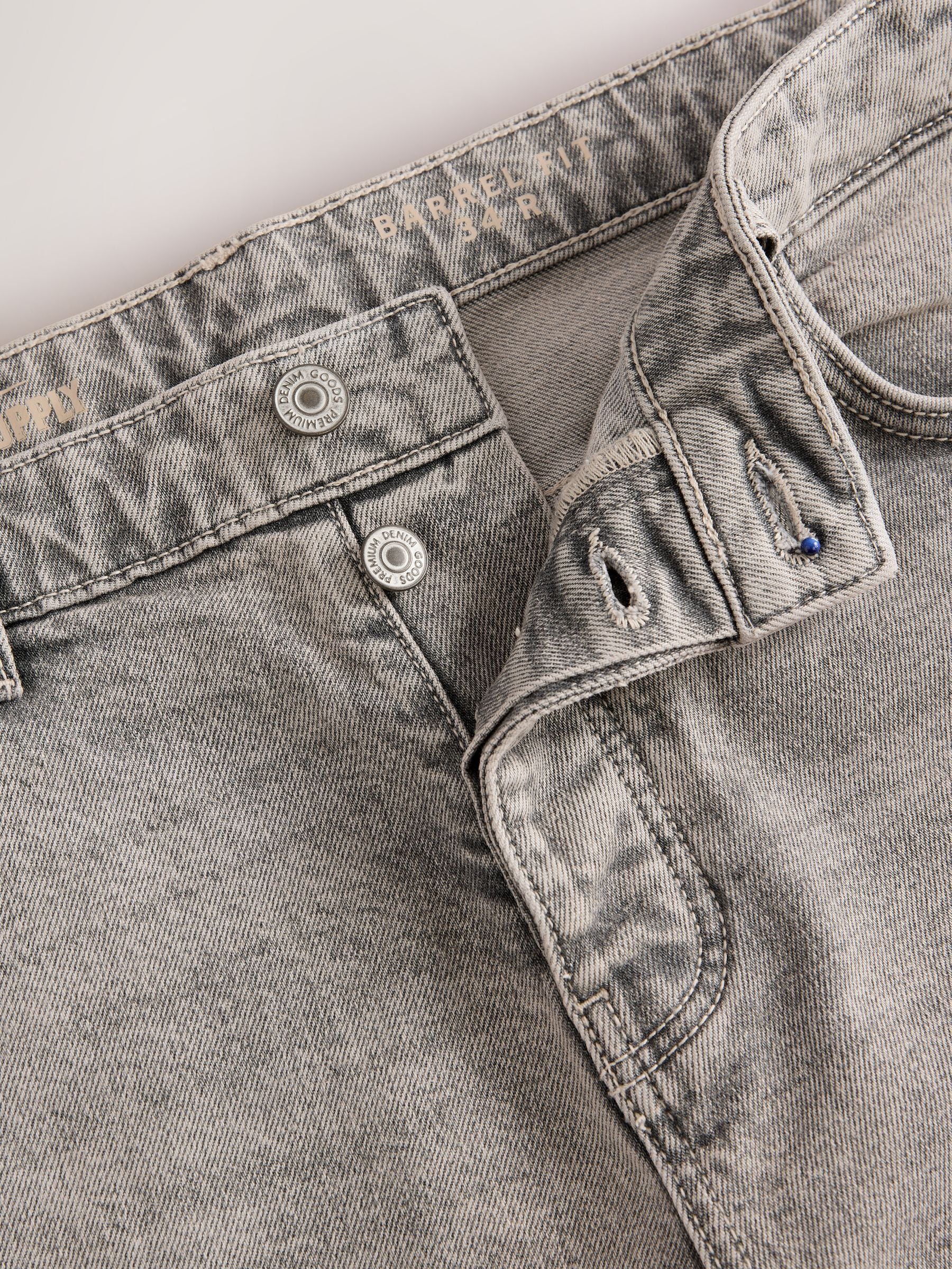 NieR 2WAY DEADLINE DENIM JEANS【GRAY】 LOOSE DENIM - Denim DARK GREY