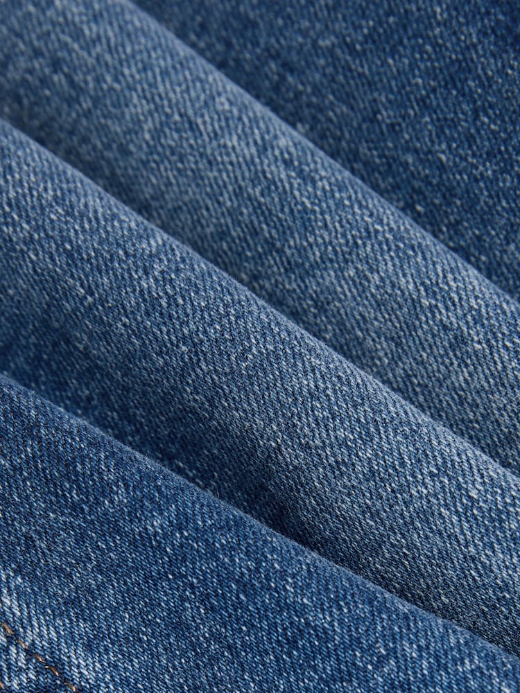 Blue Mid Relaxed Fit Vintage Wash Denim Jeans - Image 2 of 6